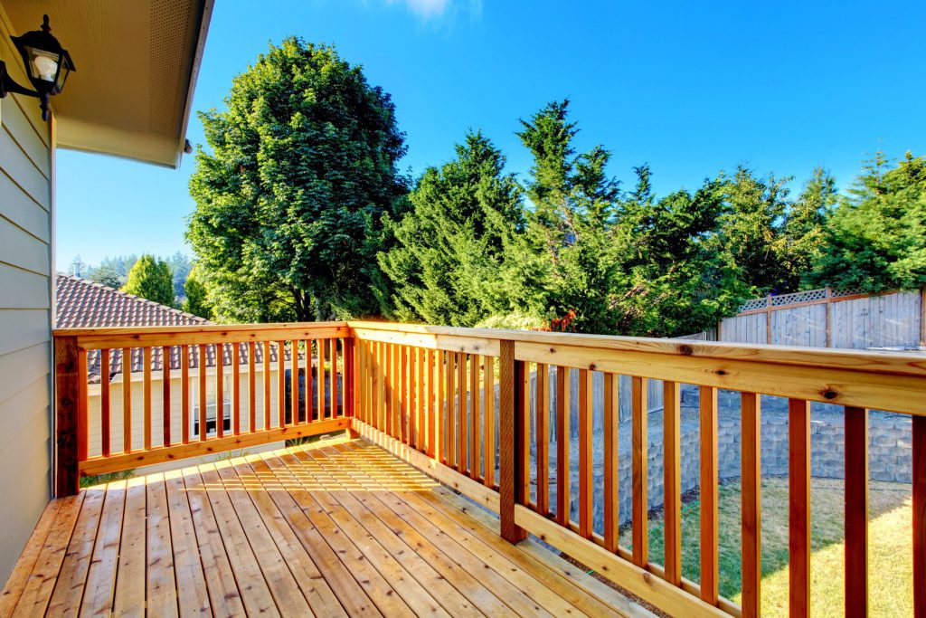 Evenly stained deck after professional staining
